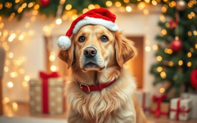 Ședință foto de Crăciun cu câinele – cum să iasă perfect?