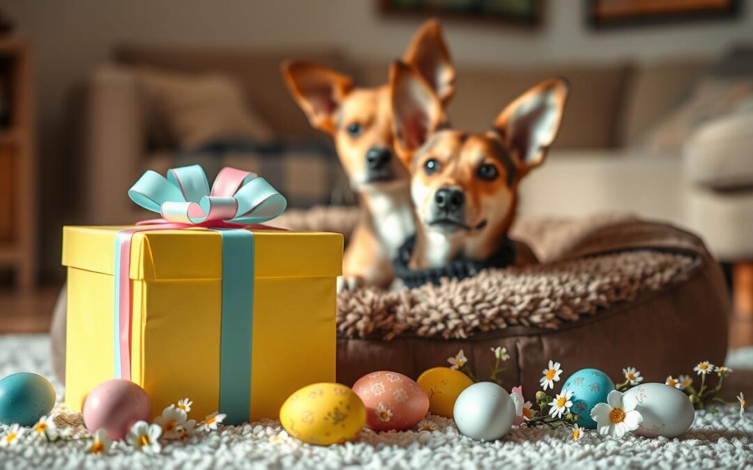 Cutie cadou de Paște pentru căței