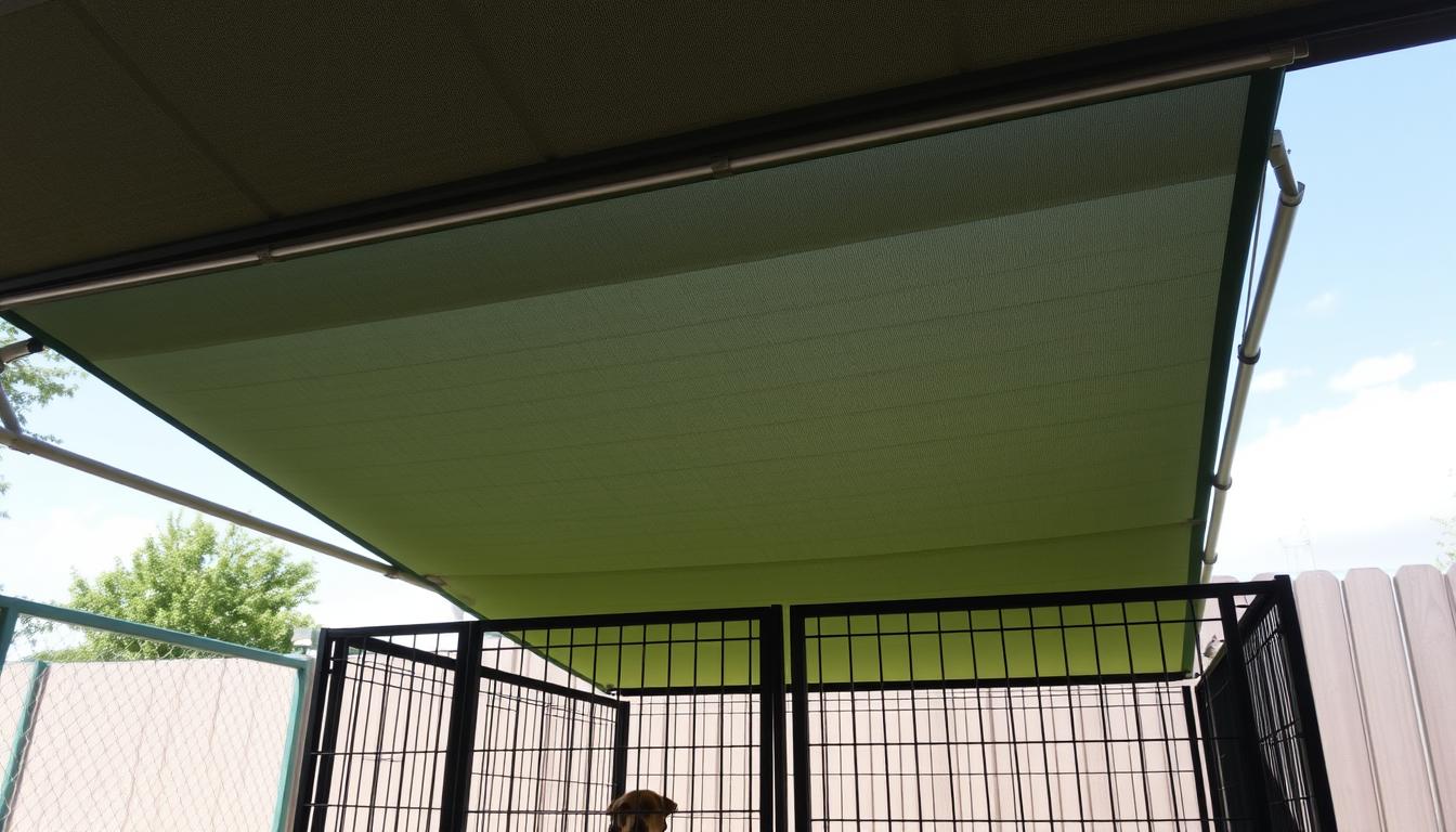 umbrire-cusca-caine-vara umbrire cușcă câine vară