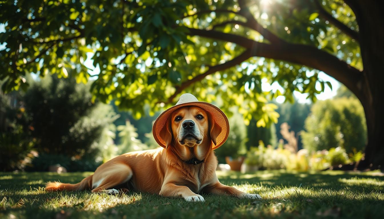 umbrire grădină câine vară