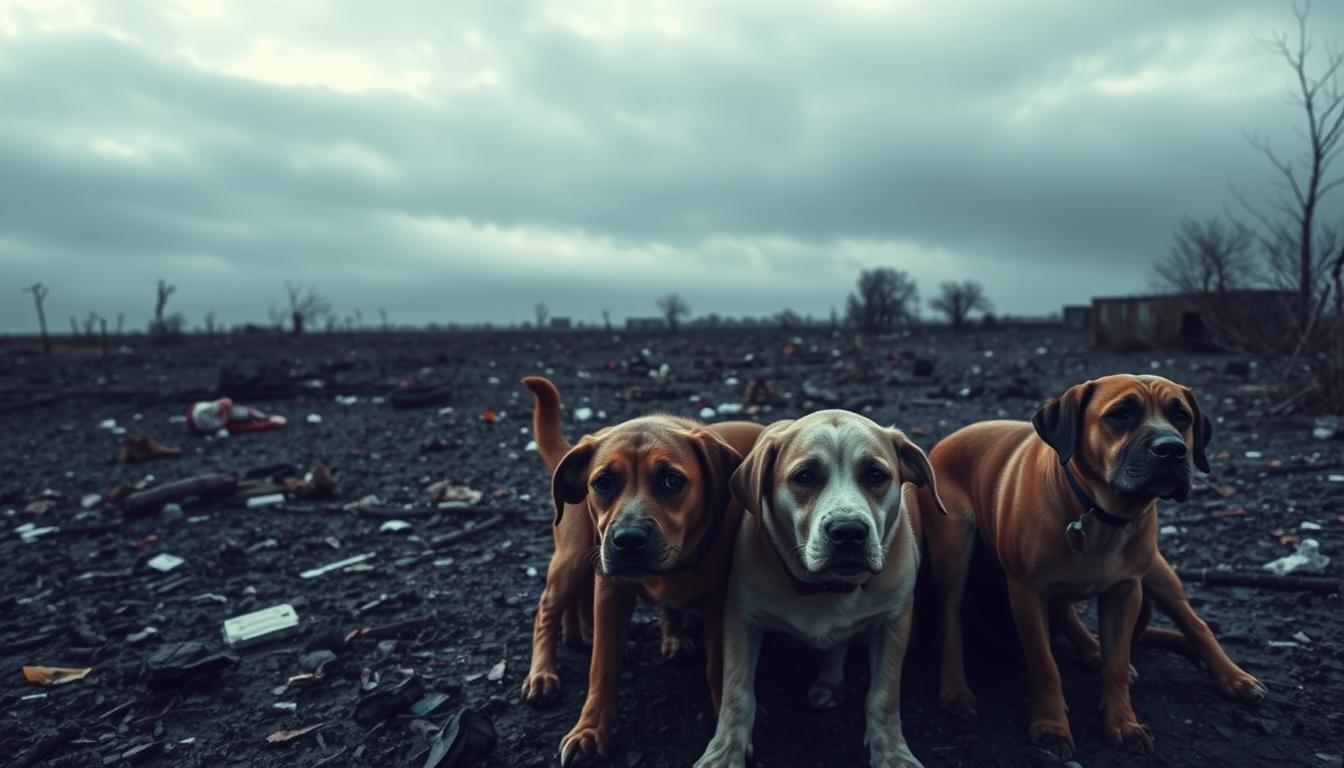 câine abandonat de sărbători