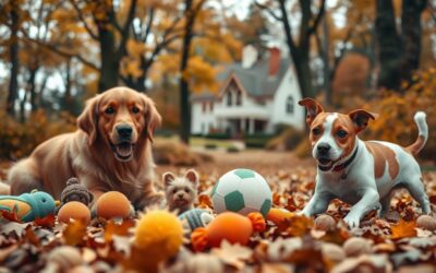 Asocieri preferate toamnă între rase de câini și jucării