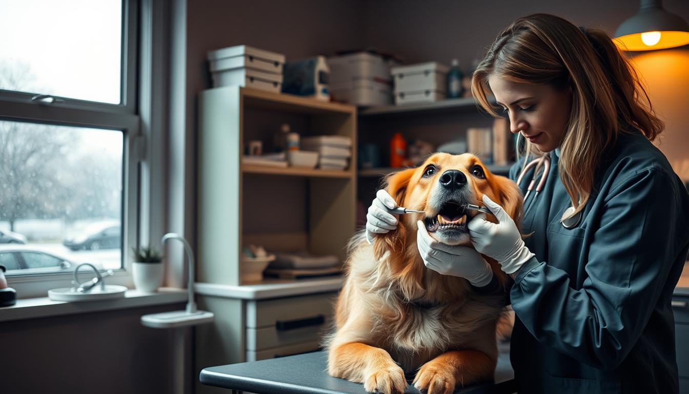 câine gingivită vreme umedă toamnă