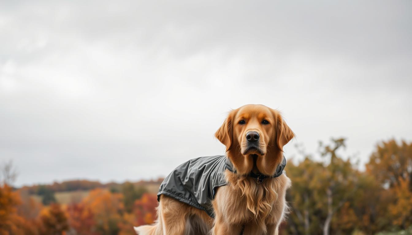 caine-protectie-impotriva-ploii-toamna câine protecție împotriva ploii toamnă
