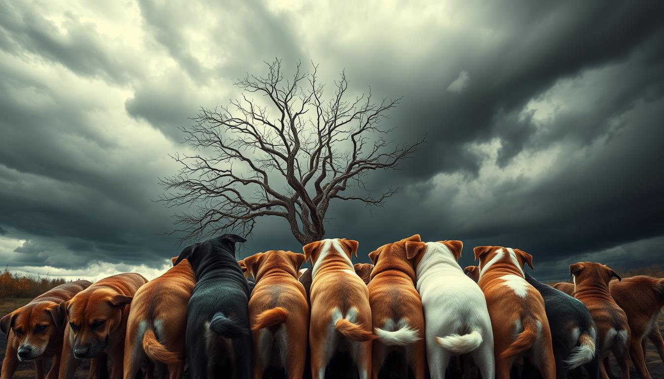 caine-sensibilitate-la-furtuni-comportament-toamna câine sensibilitate la furtuni comportament toamnă