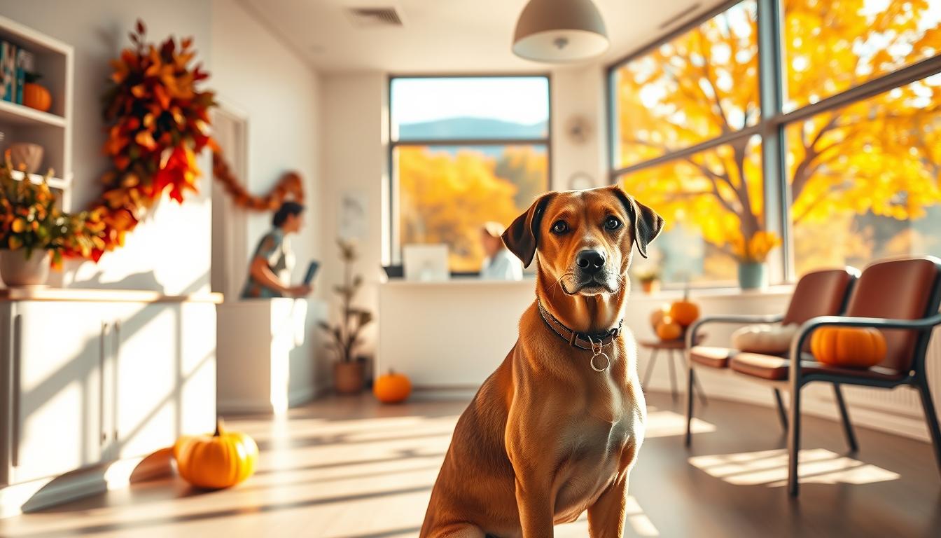 medicul veterinar și pisica toamna