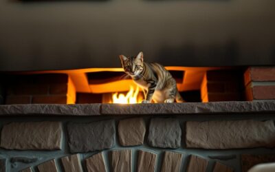 Șemineul și pisica – pericol sau plăcere?