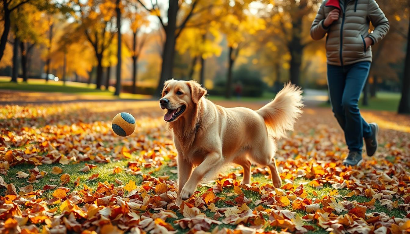 caine-antrenament-comun-cu-stapanul-in-zilele-de-toamna câine antrenament comun cu stăpânul în zilele de toamnă