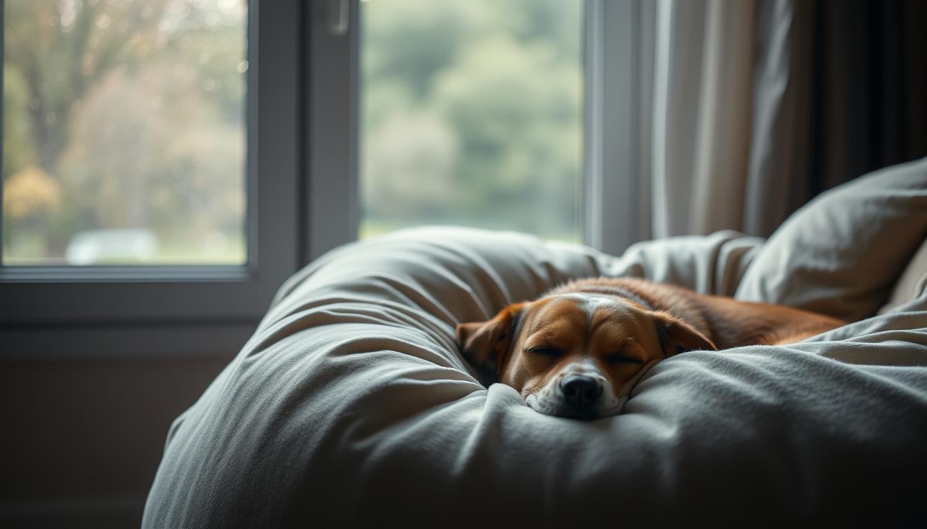 câine metode de relaxare în timpul ploii toamna
