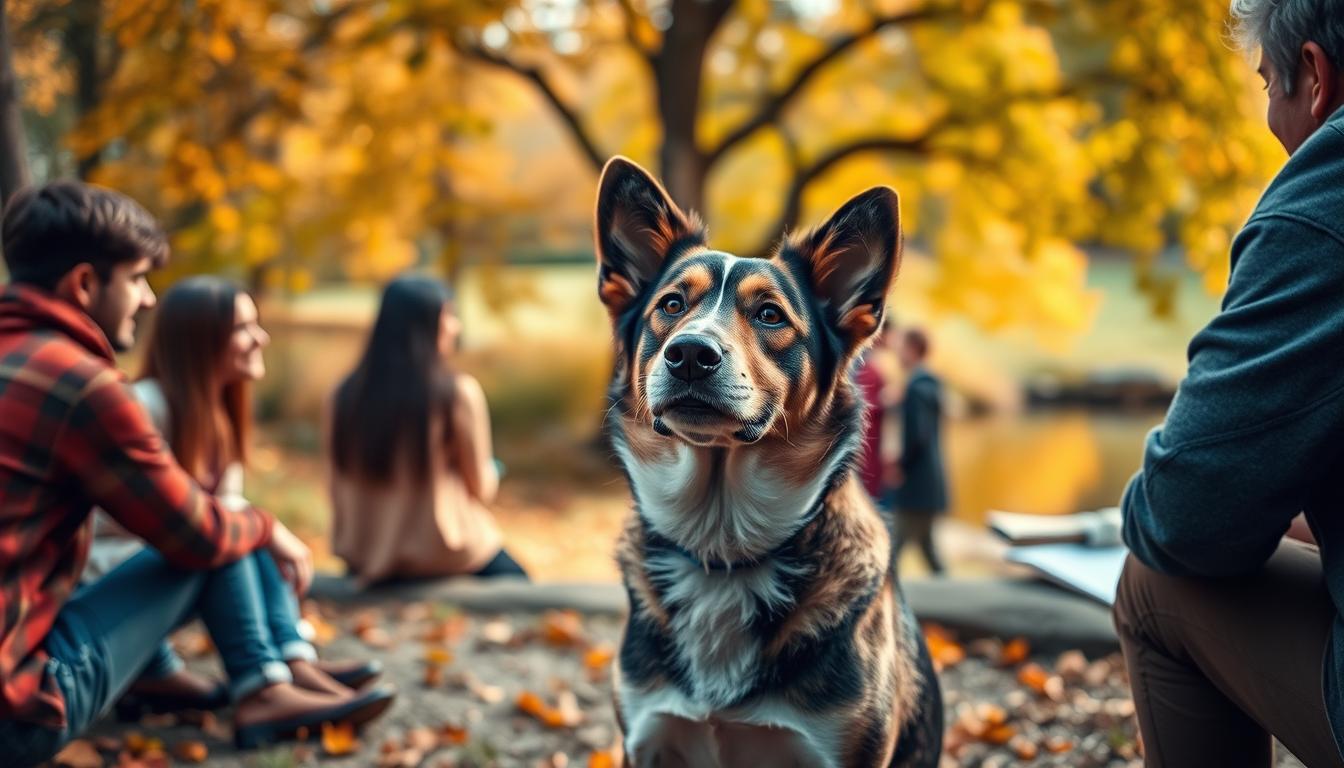 câine socializare în perioada de toamnă