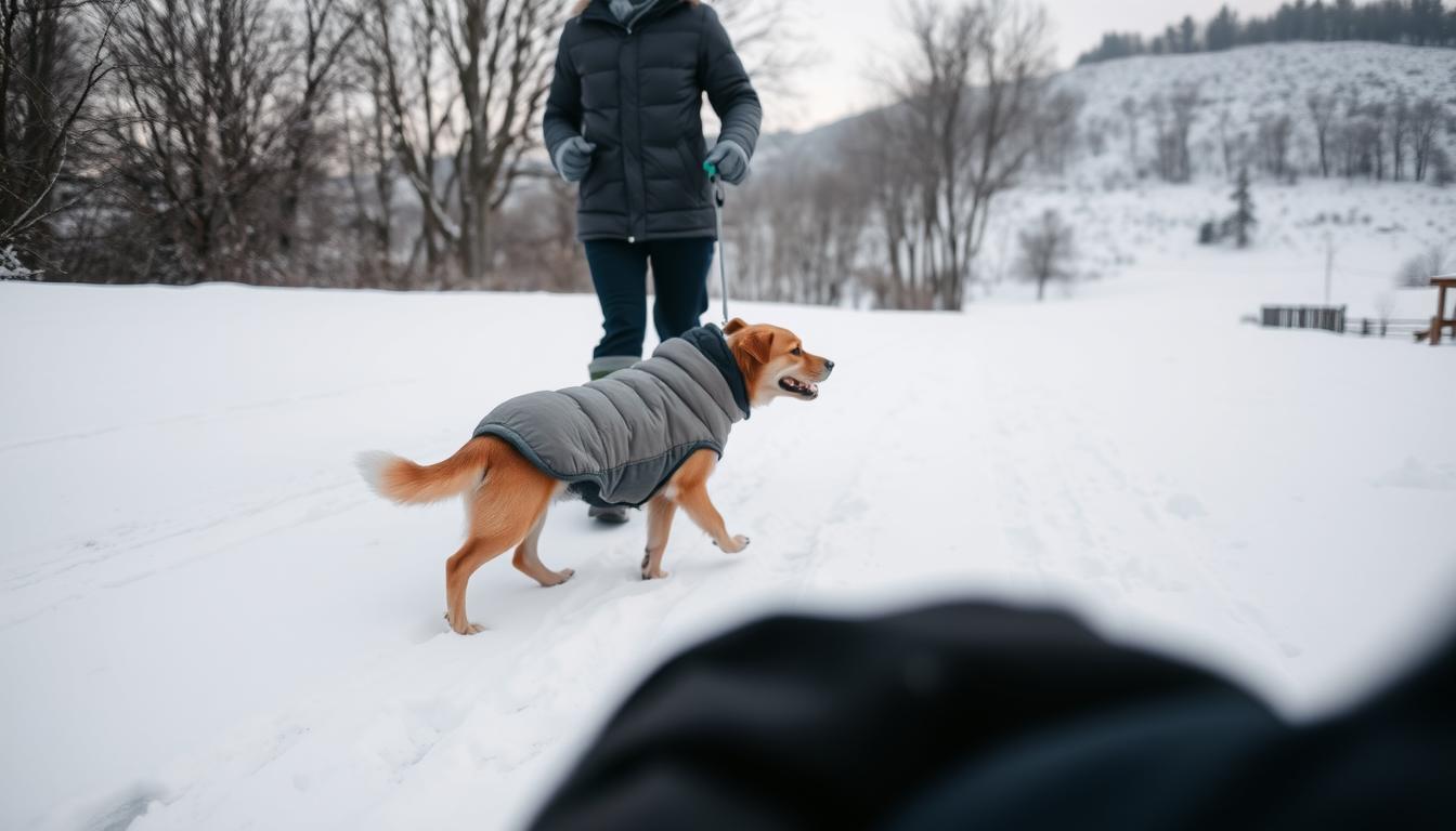 caine-utilizarea-lesei-pe-teren-alunecos-toamna câine utilizarea lesei pe teren alunecos toamna