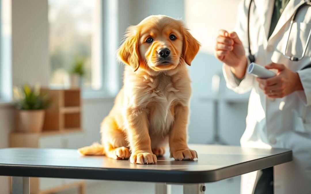 Prima vizită la veterinar cu cățelul