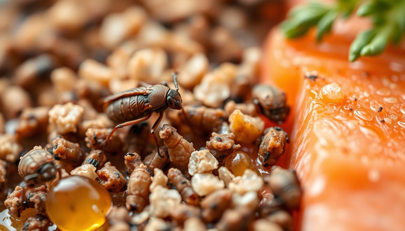 combinarea proteinei de insecte cu ulei de somon