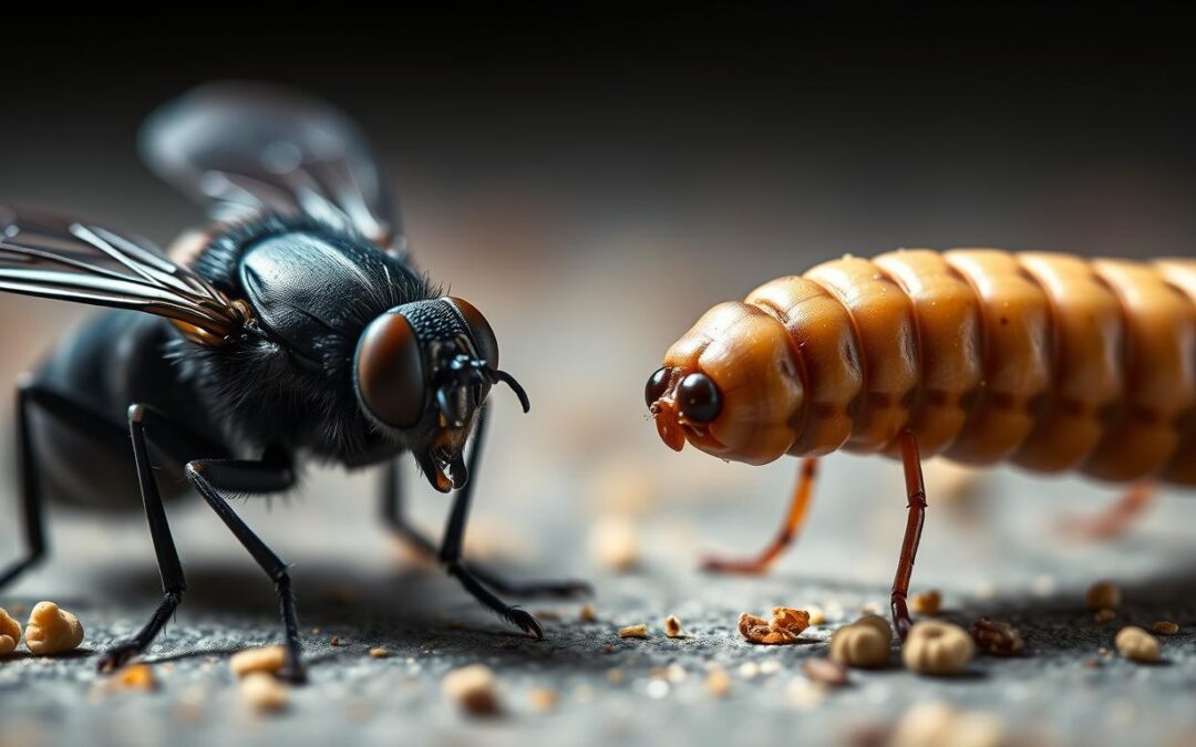 Musca soldat negru vs viermele de făină – care este mai bun pentru câinele tău?