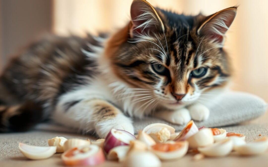 Intoxicație cu ceapă și usturoi la pisică – Tot ce trebuie să știi despre asta!