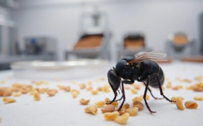 Cum este procesată larva muștei soldat negre pentru hrana câinilor?