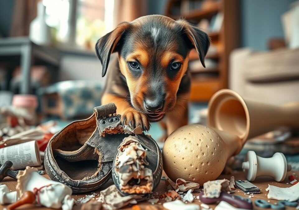 De ce roade puiul de câine totul?