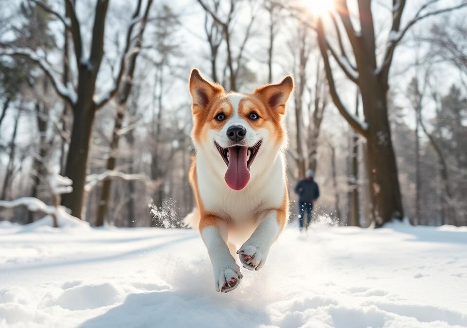 De ce adoră câinii să alerge prin zăpadă?