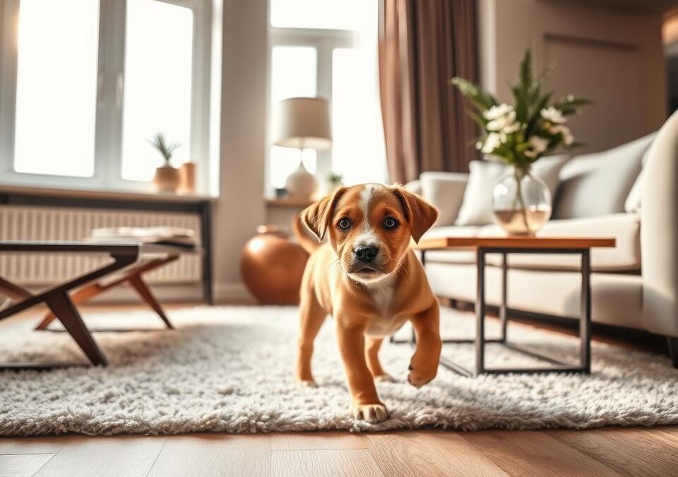 Cățelușul în apartament – cum să-ți protejezi mobila?
