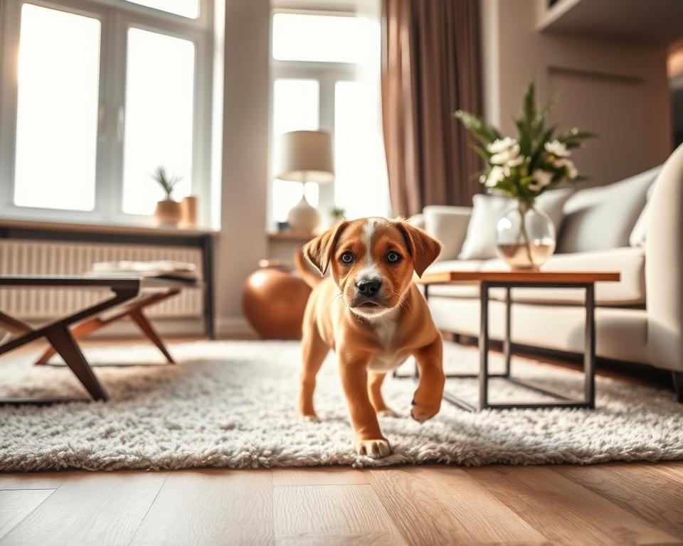 căţeluș crescut în apartament