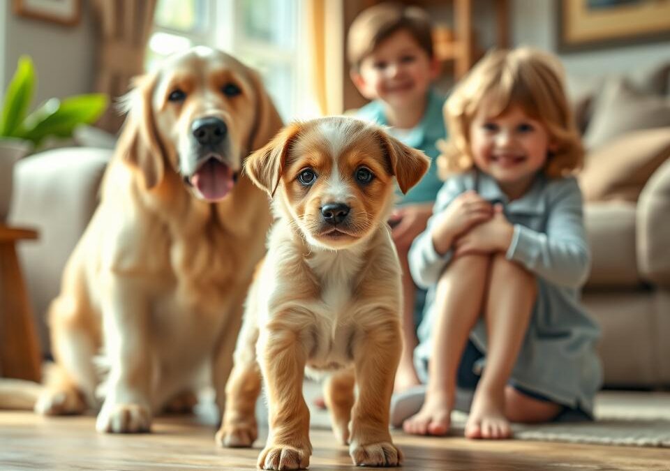 Primii prieteni ai cățelușului – relații cu oameni și animale