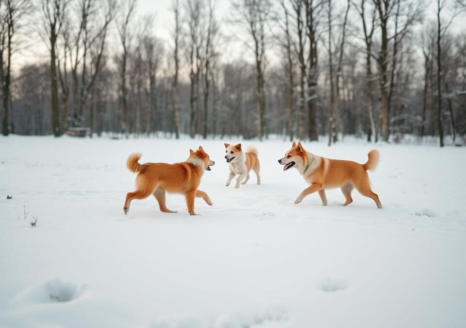 Forme blânde de mișcare pentru câini iarna