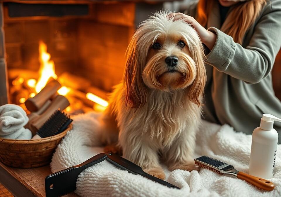 Cum îngrijești câinii cu păr lung iarna?