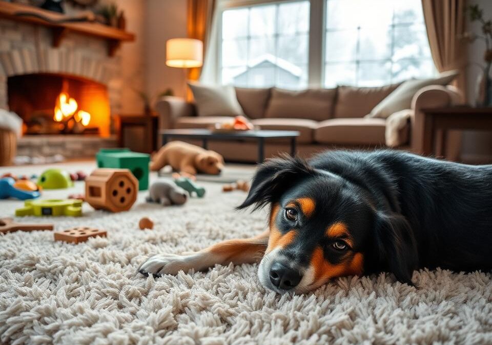 Idei pentru a obosi câinele în interior iarna