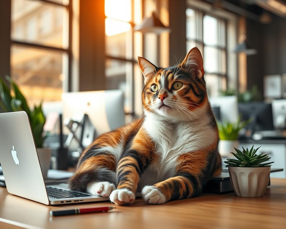 pisica în birourile de tip coworking