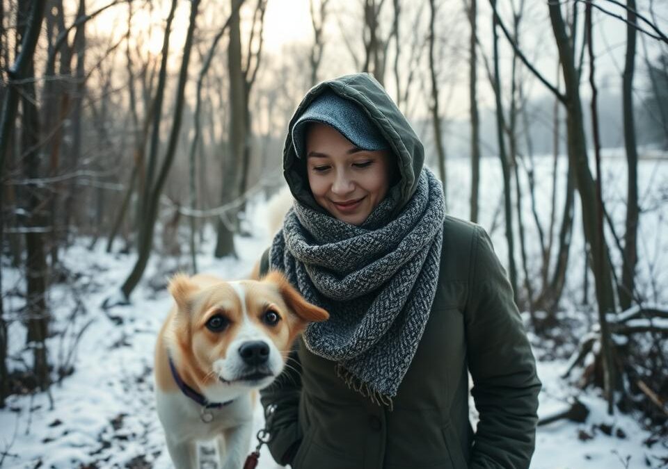 Plimbări cu câinele la temperaturi negative – cât este suficient?