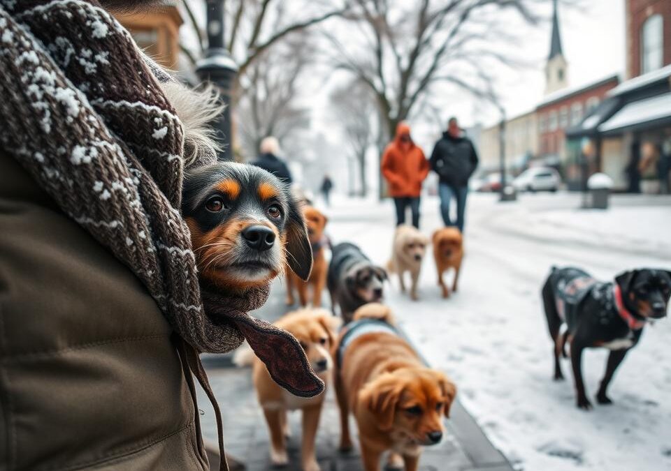 Protecția câinilor din oraș în timpul iernii