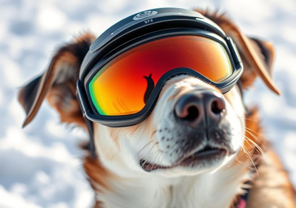 Protecția ochilor câinilor pe zăpadă – cele mai bune soluții