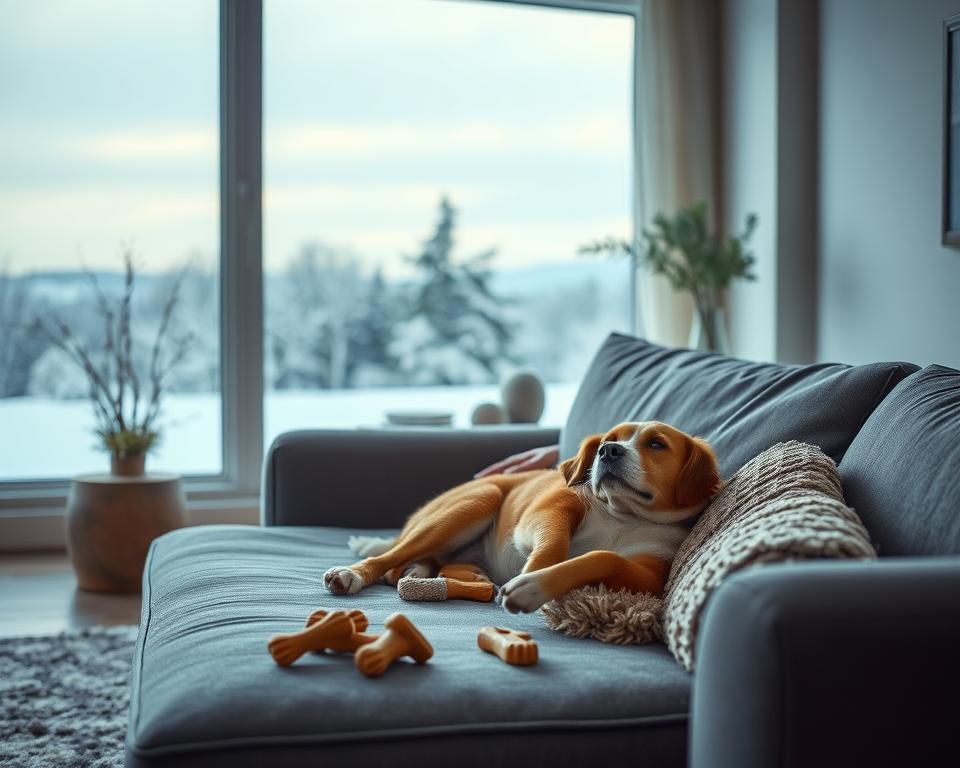 Terapie comportamentală pentru câini împotriva anxietății de iarnă