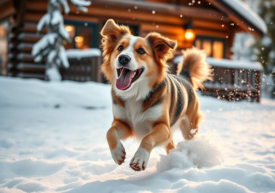 Trucuri pentru a îmbunătăți starea de spirit a câinelui iarna