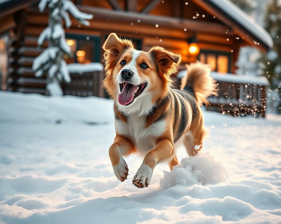 trucuri pentru îmbunătățirea dispoziției câinelui iarna