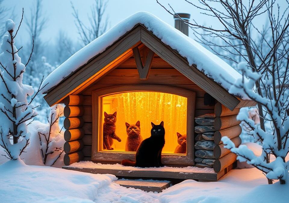 Cum arată o căsuță bună pentru pisici pe timp de iarnă?