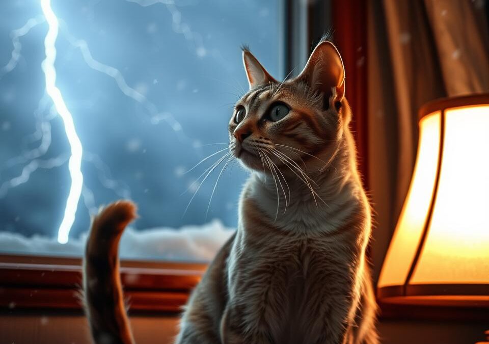 Comportamentul pisicilor în timpul furtunilor de iarnă