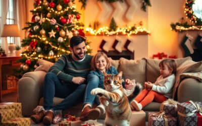 Blog pentru pisici 24 Familia cu pisică de Crăciun – sfaturi dacă ai și copii