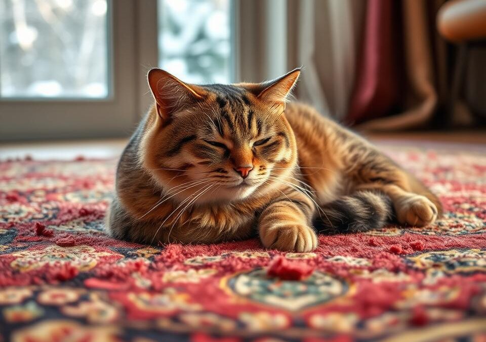 Pisica și covorul – relaxare sau stres?