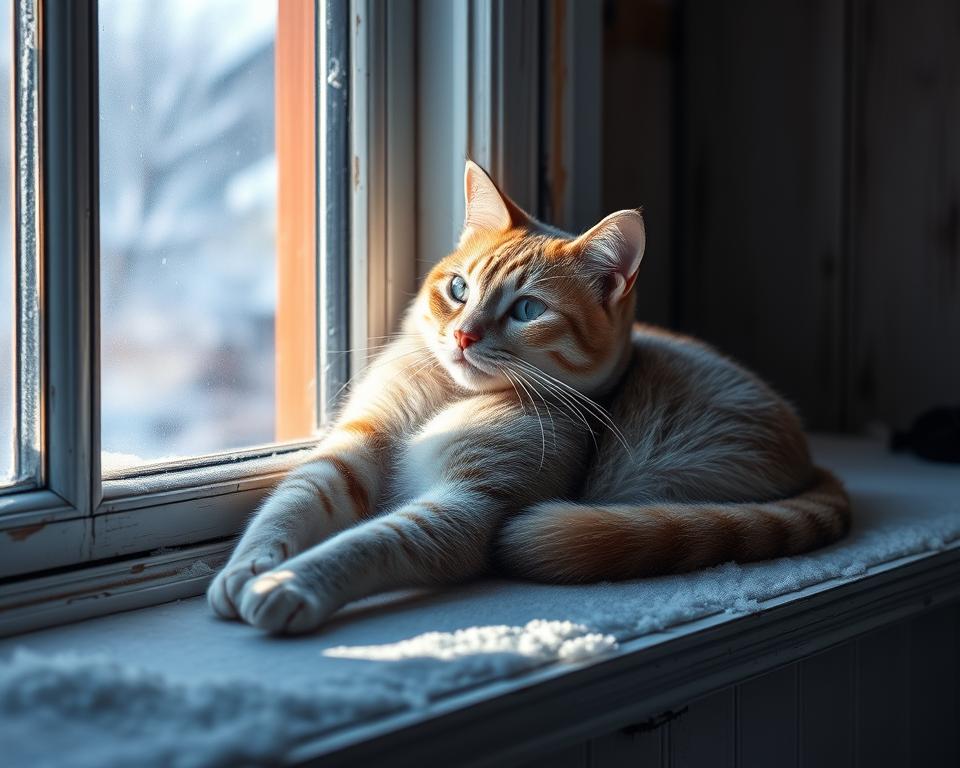 Fotografierea pisicii iarna