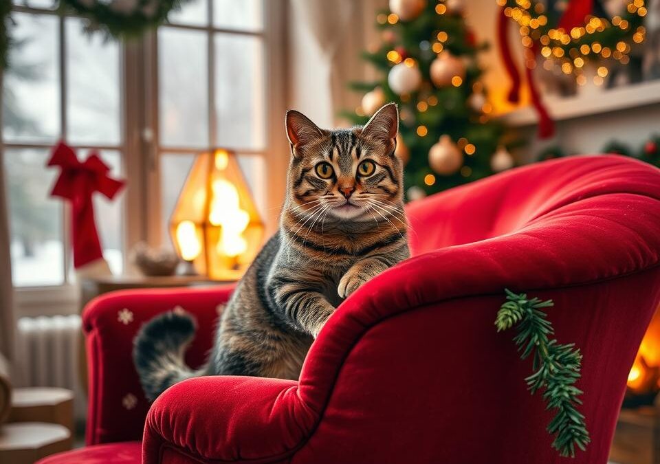 Pisica pe felicitarea de Crăciun – cum să o fotografiezi?
