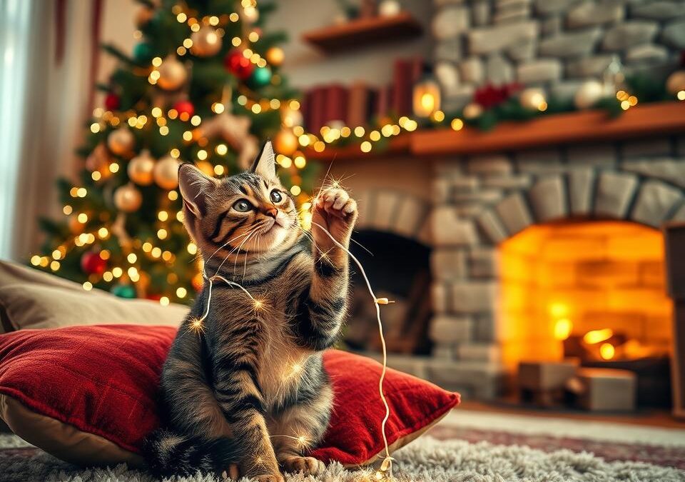Cum să te pregătești pentru perioada sărbătorilor cu pisica?