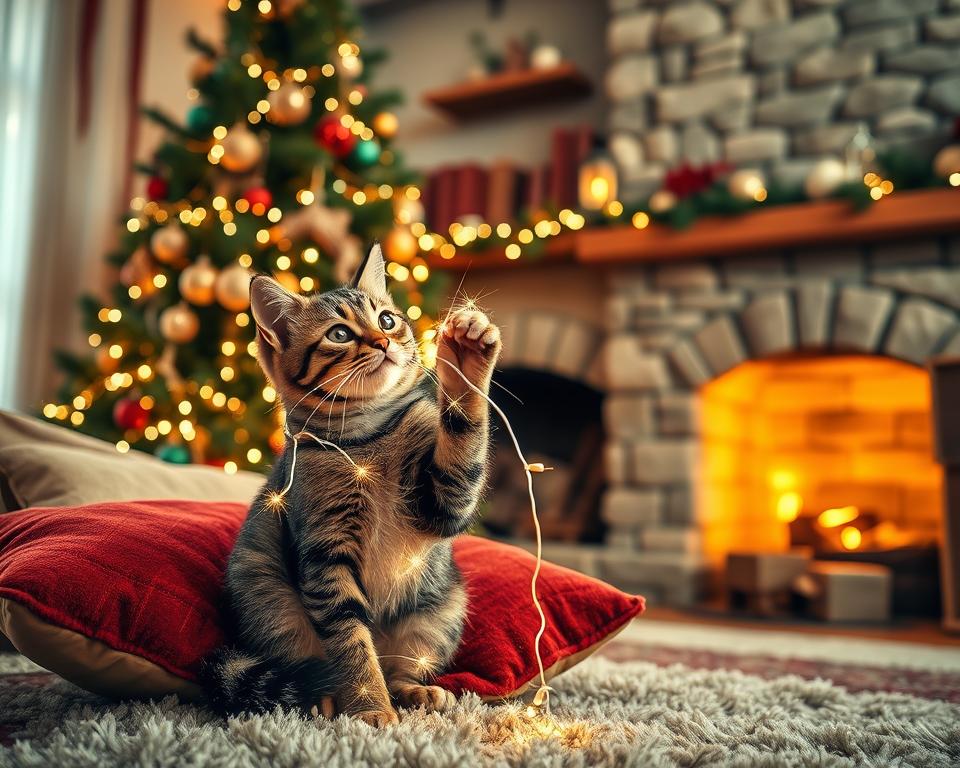 Gestionarea stresului de sărbători al pisicii iarna