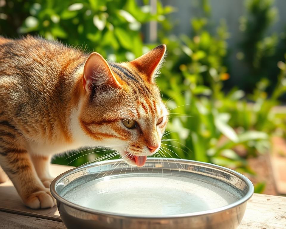 Hidratarea pisicii pe timp de căldură