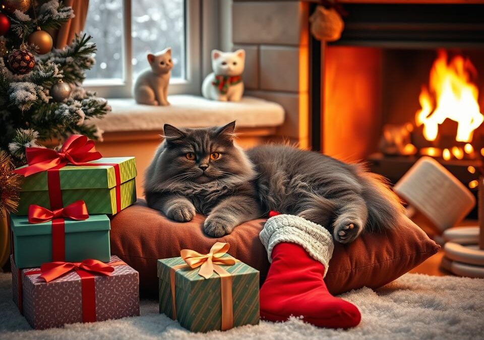 Idei de cadouri de iarnă pentru pisici