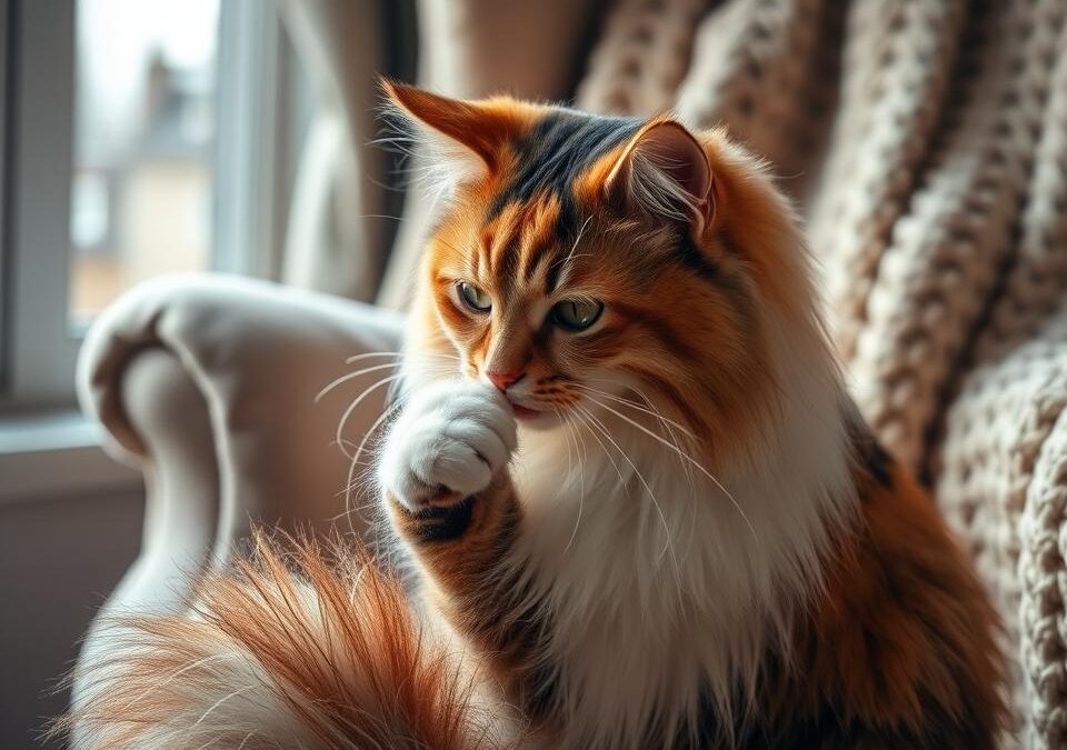 Îngrijirea blănii la pisicile cu păr lung iarna