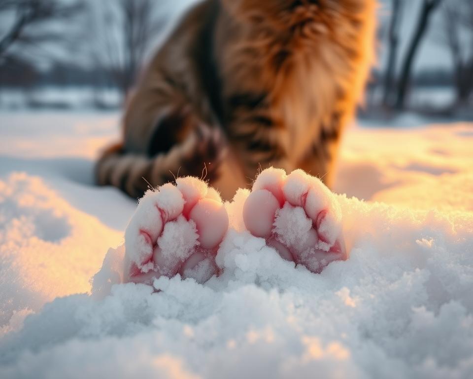 Ingrijirea-labutelor-pisicii-iarna Îngrijirea lăbuțelor pisicii iarna