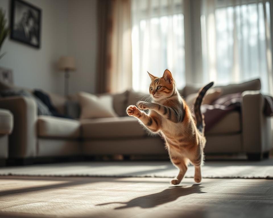 Introducerea unor noi forme de mișcare la pisică