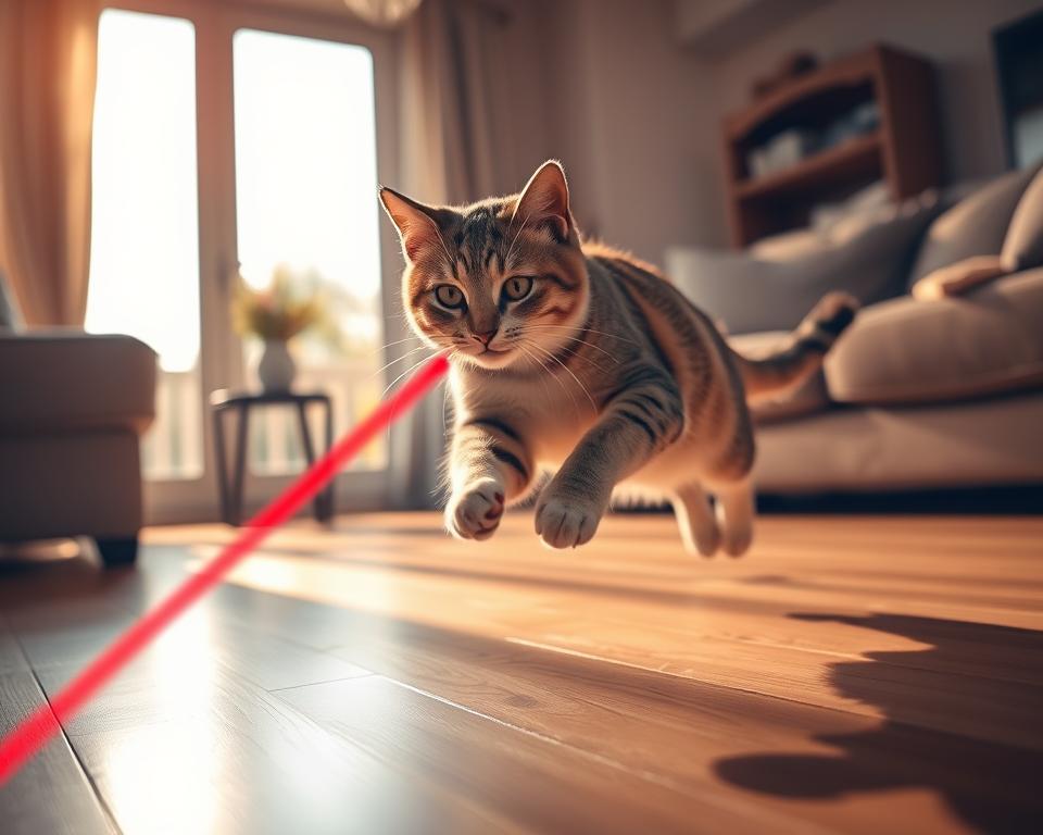 Joacă cu laserul pentru pisici