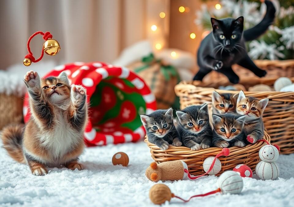 Cele mai bune jucării de iarnă pentru pisici